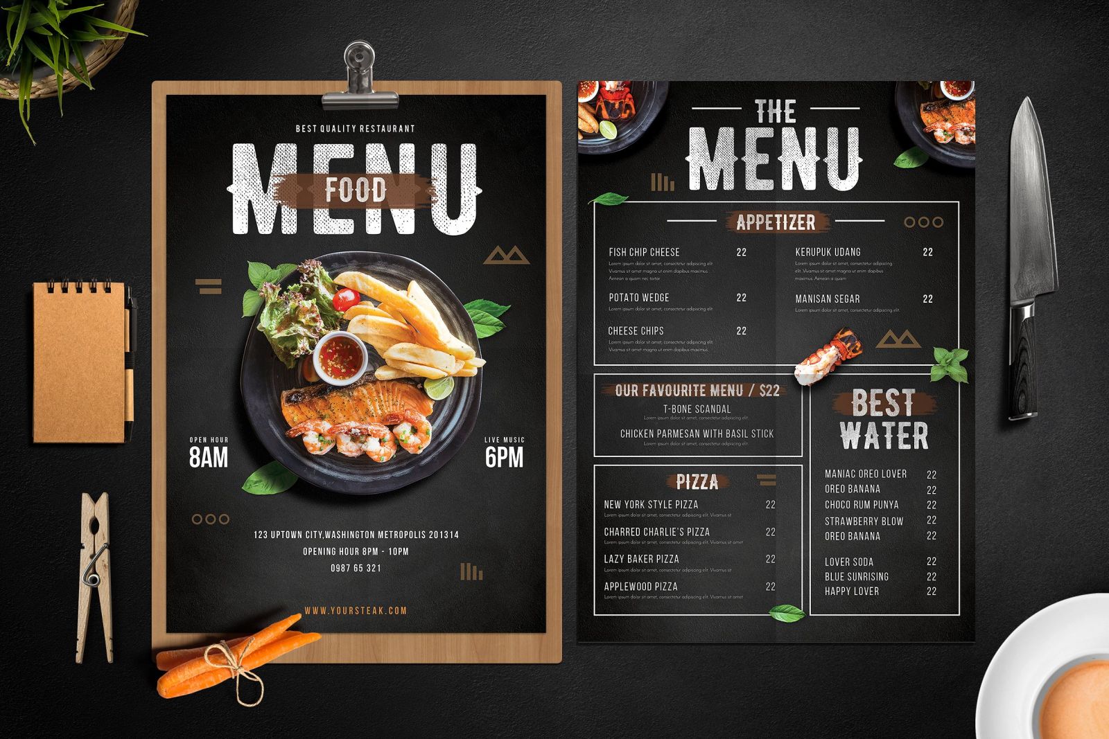 Dịch vụ thiết kế menu tại Đắk Nông