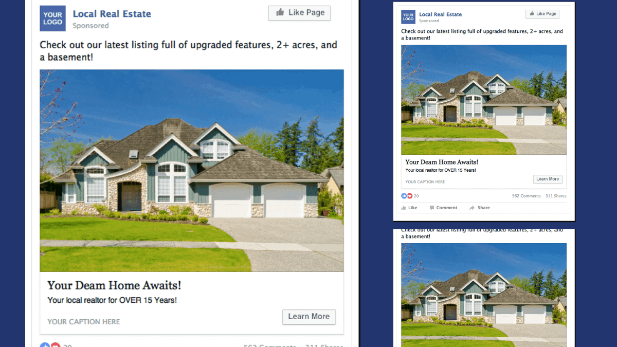 real estate ads on facebook